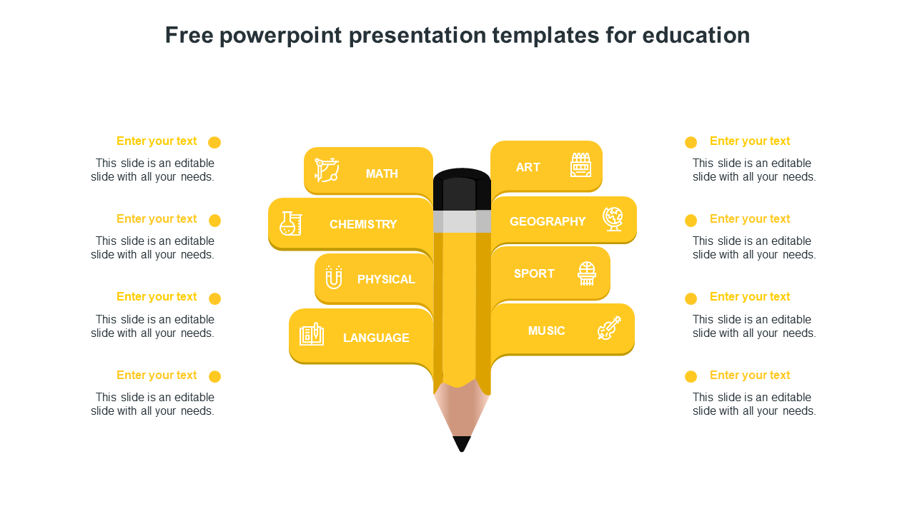 free powerpoint presentation templates for education-yellow